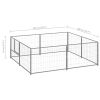 Dog Kennel Silver 43.1 ft² Steel