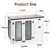 Furniture style dog cage, wooden dog cage, double door dog cage, side cabinet dog cage, Dog crate