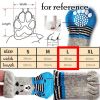 4 Pcs Cats Dogs Knitted Socks Cute Blue Bear Foot Covers Scratch Dirt Resistant Paw Protect Puppy Teddy Corgi Pet Shoes